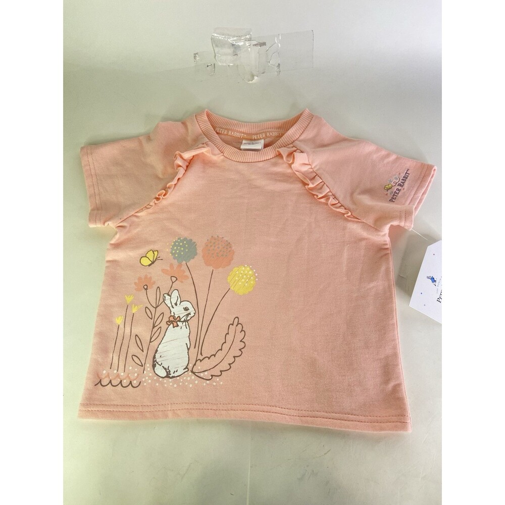 Peter Rabbit Bunny Toddler Girls 3T Top Shirt Short Sleeve Pink Beatrix Potter